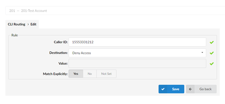 CLI Routing Example
